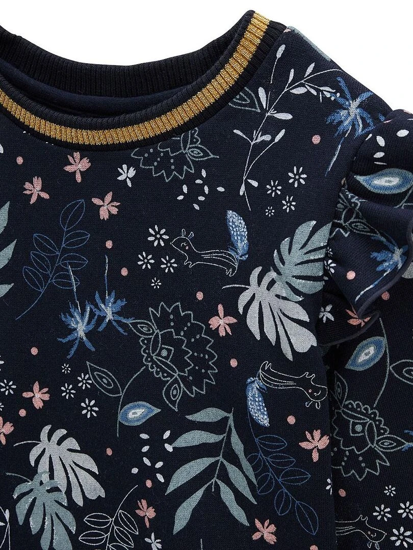 Sweat shirt enfant en molleton Belle de Nuit   Bleu