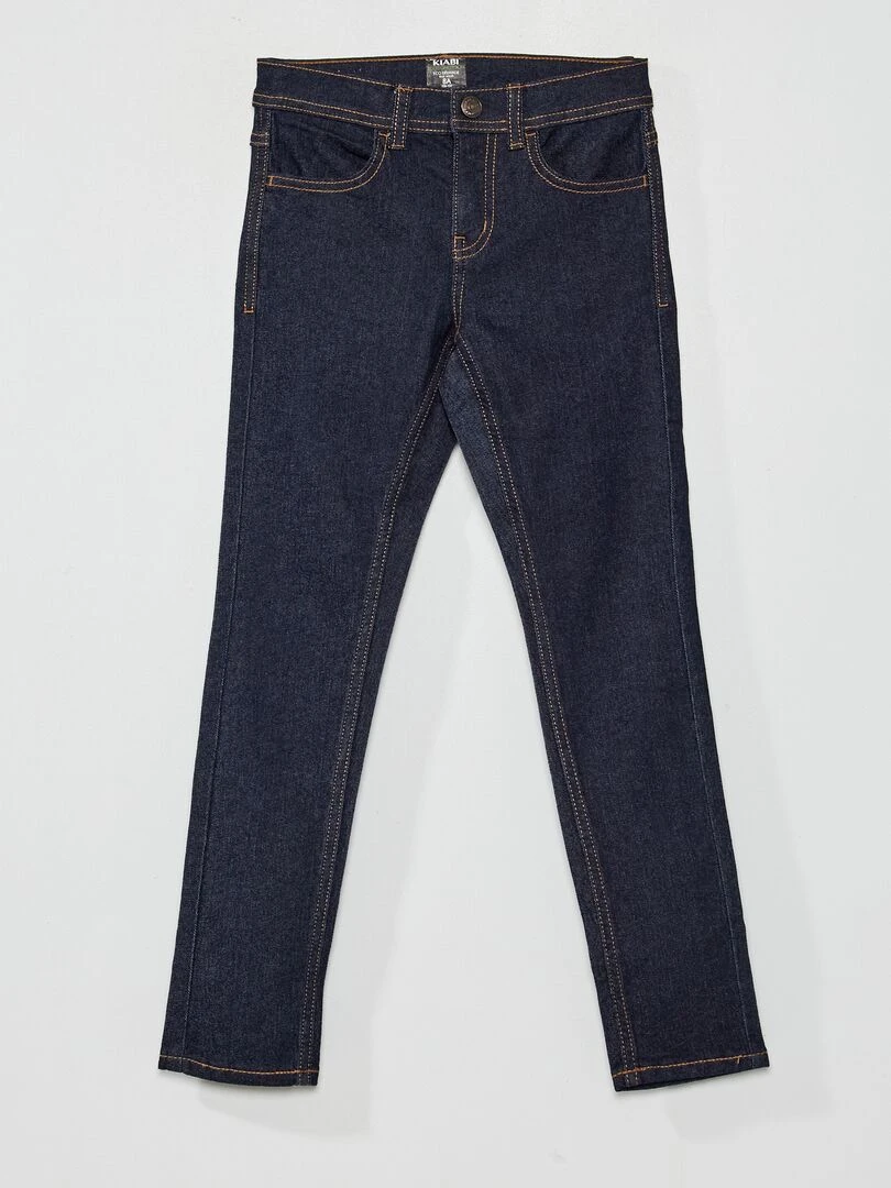 Jean skinny avec taille ajustable   bleu foncé