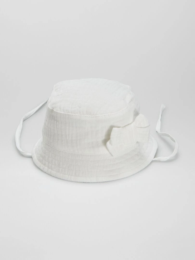 Bob en gaze de coton blanc
