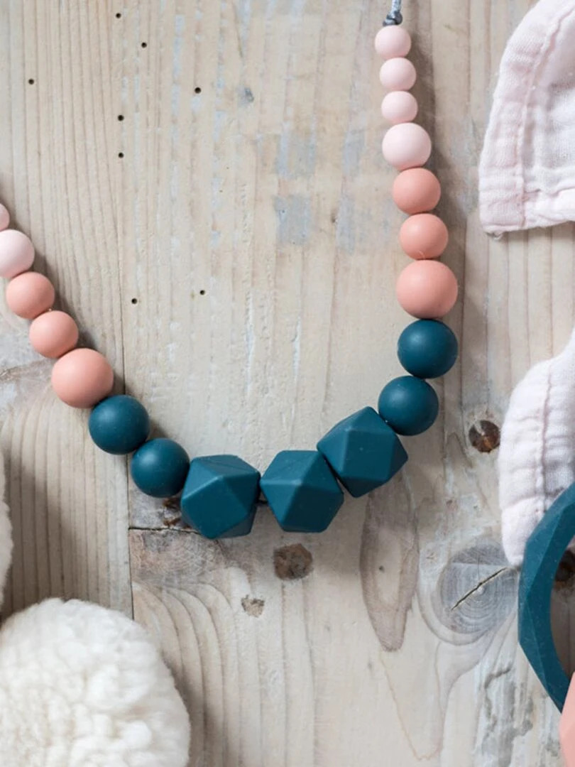 Collier d'allaitement Solène Nude Bleu Rose