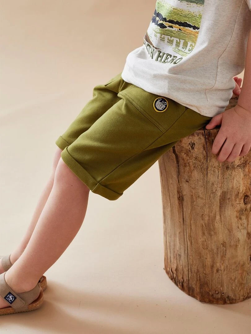 Short bermuda en molton kaki Noukie's Vert