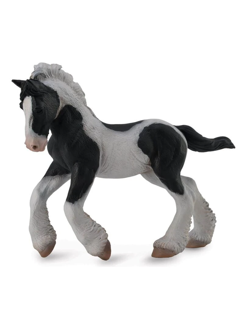 Figurine Cheval : Poulain Gypsy Noir et Blanc Pie N/A