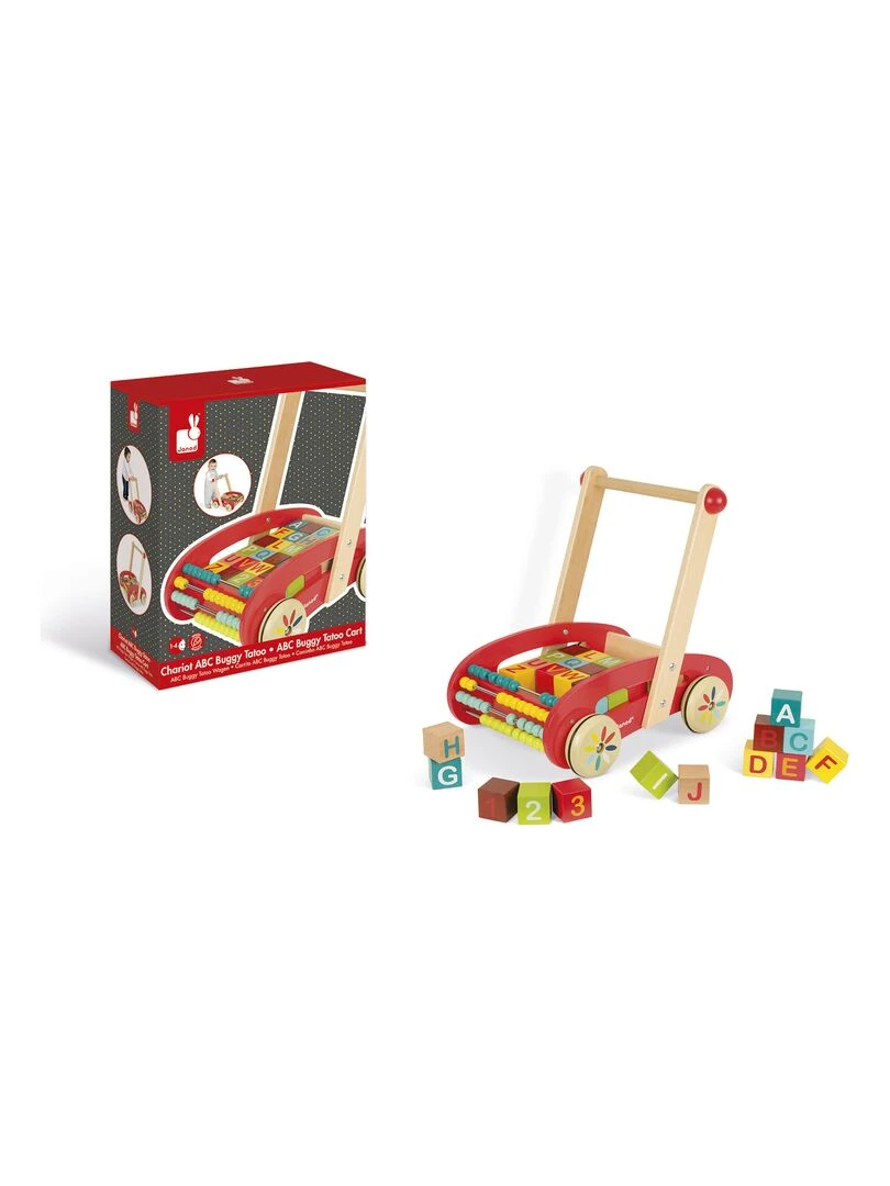 Chariot de marche avec 30 cubes ABC Buggy   N/A