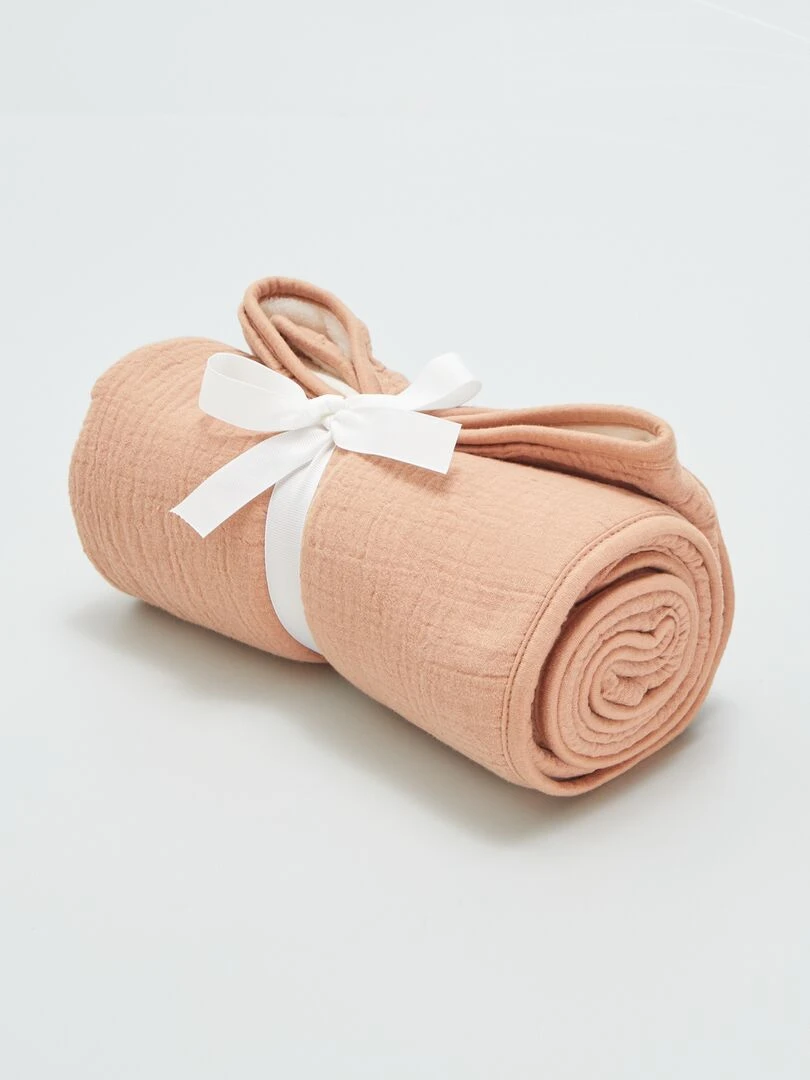 Lange couverture en gaze de coton BEIGE