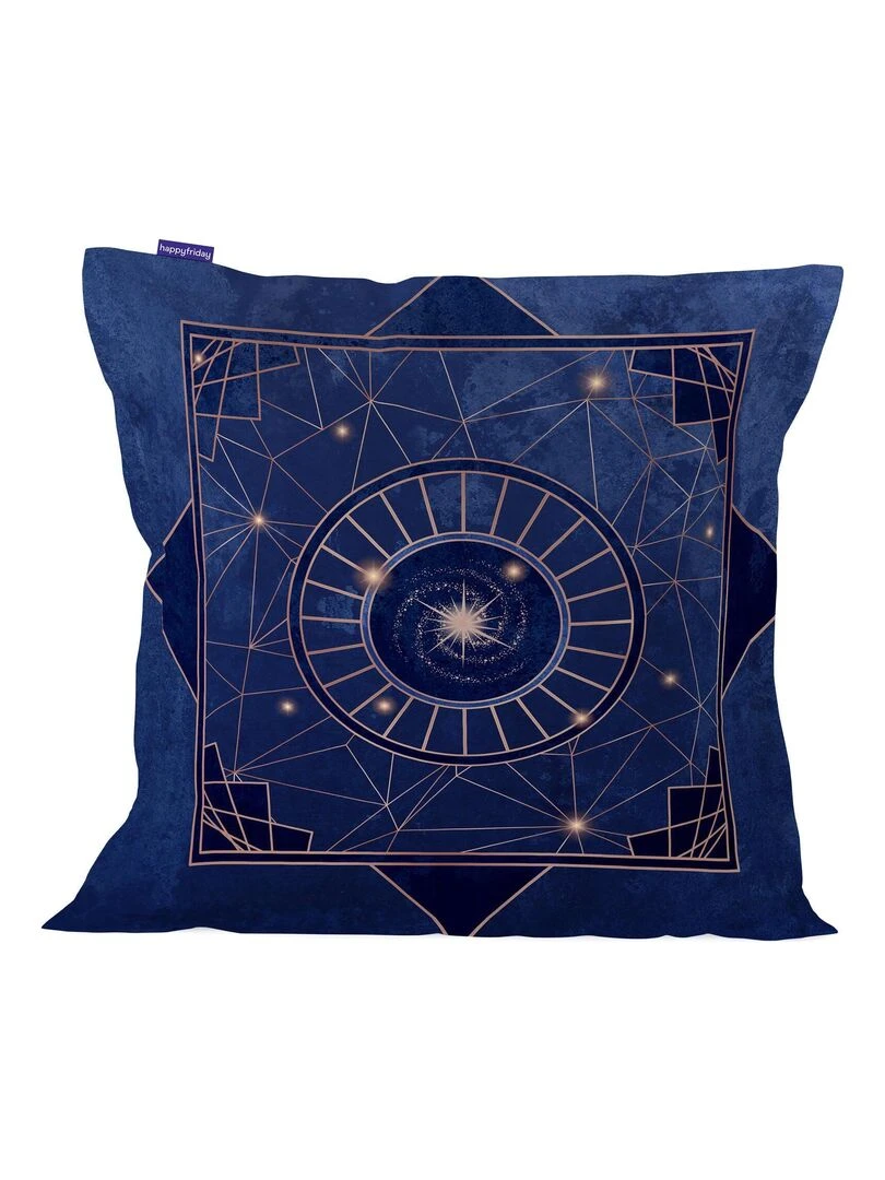 Housse de coussin Deep blue "Happyfriday" Blanc