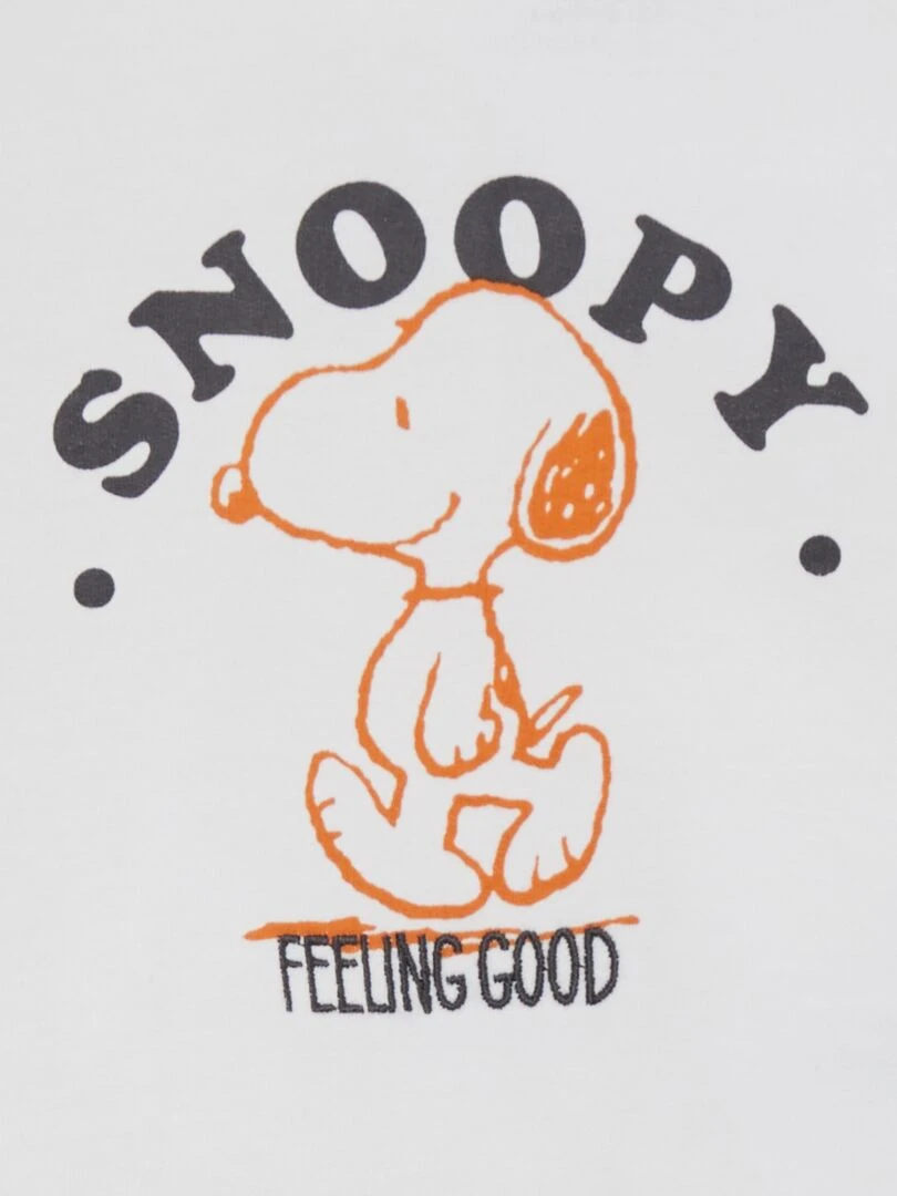 Sweat 'Snoopy' col rond   Blanc
