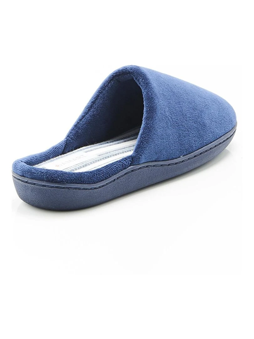 Mules en velours   Damart   Bleu méditerranée