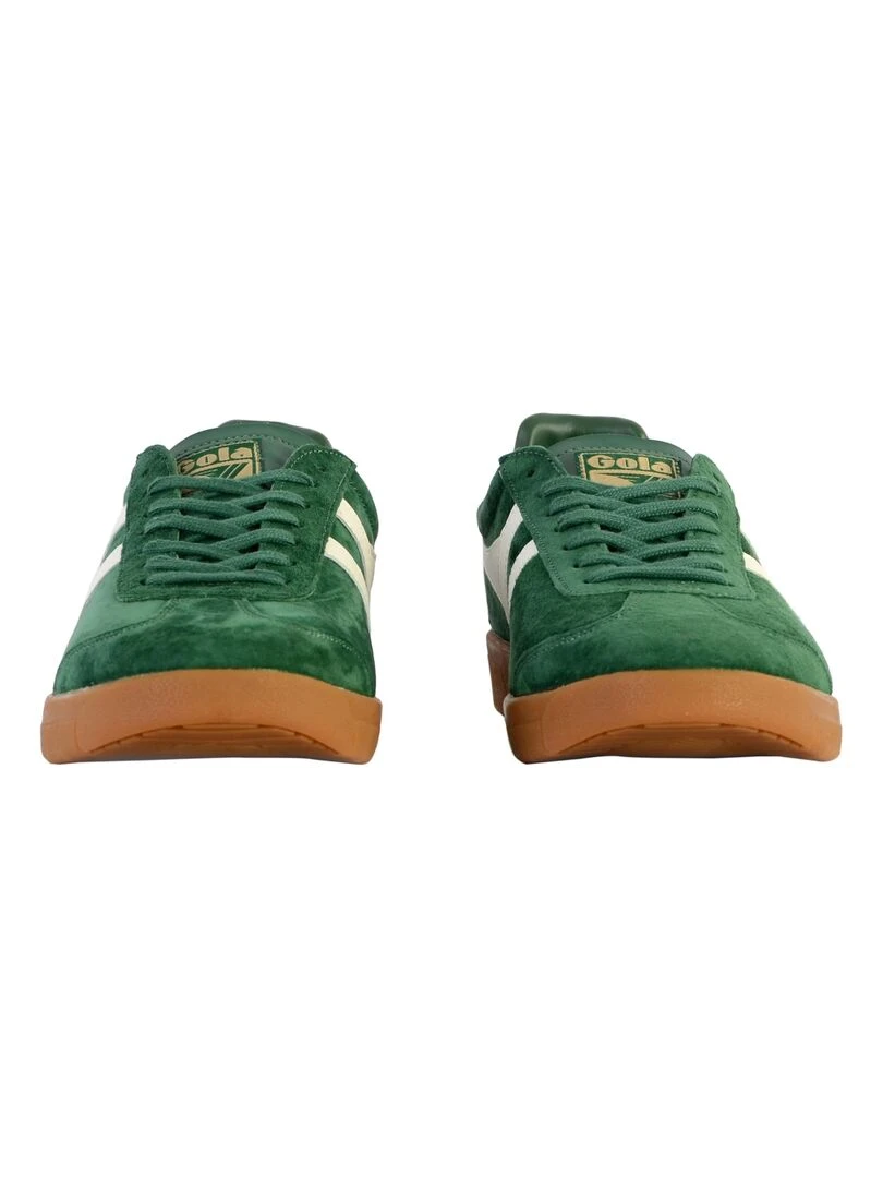 Basket Cuir Gola Hurricane Suede   Vert