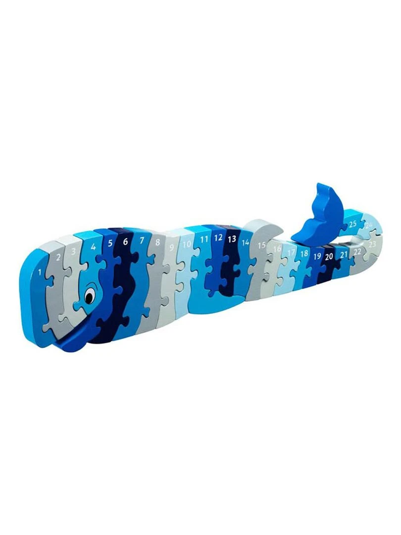 Puzzle en bois Chiffres 1 25 Baleine N/A
