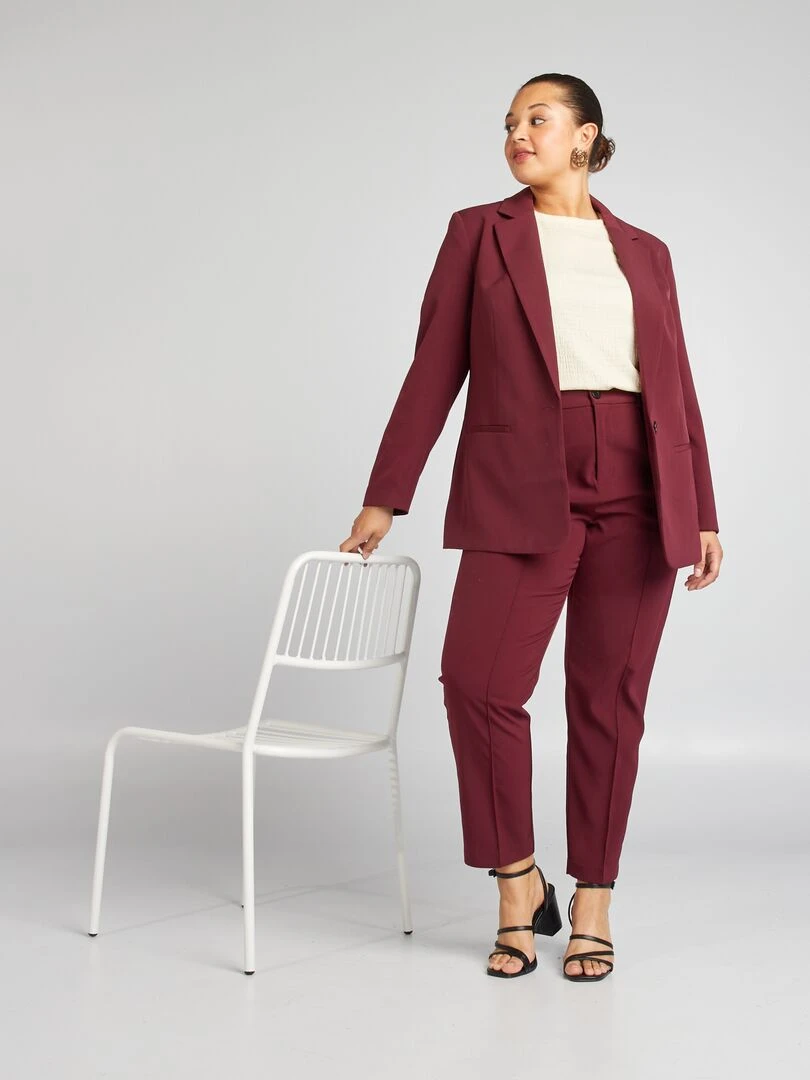 Pantalon cigarette Bordeaux