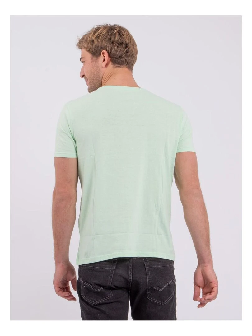 T shirt manches courtes col rond pur coton NUMADOC Vert