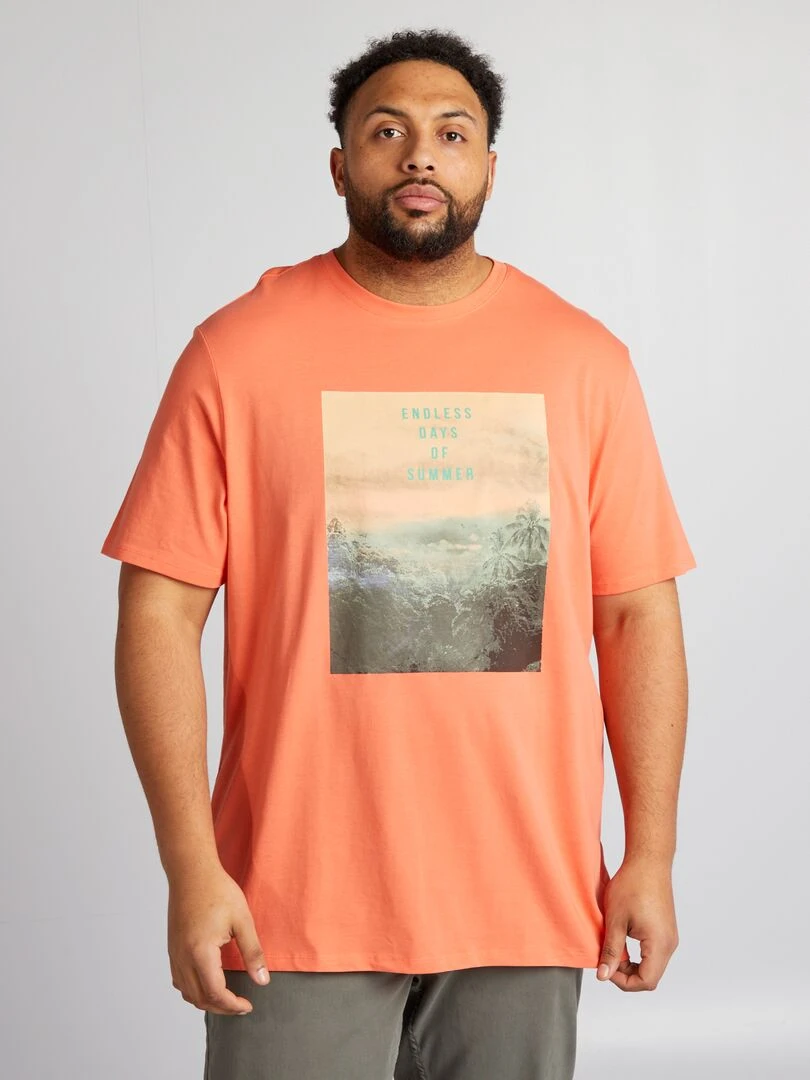 T shirt en maille jersey   Orange