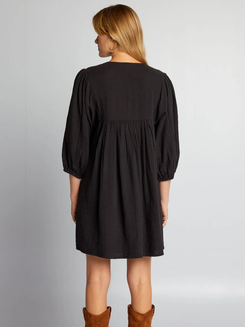 Robe avec broderie   noir