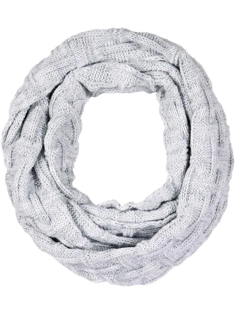 Ensemble Snood Bonnet Nora   Made in UE   Gris clair
