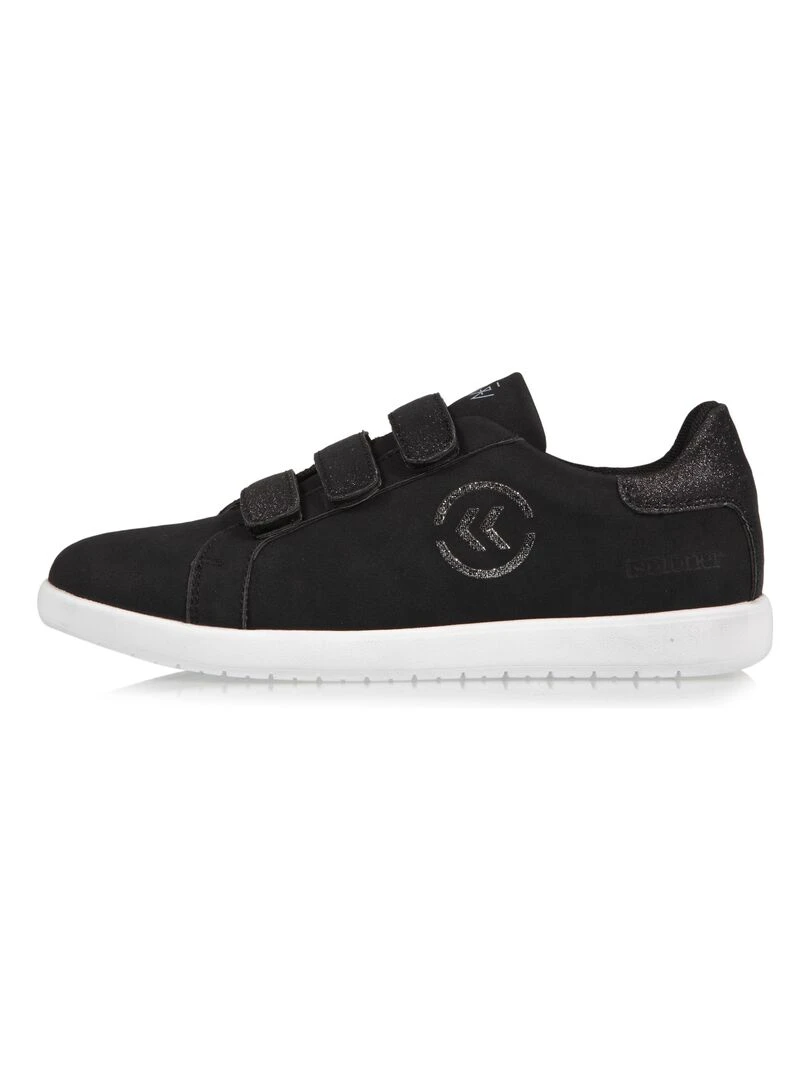 Baskets Confort Femme scratch pailleté Noir   Noir