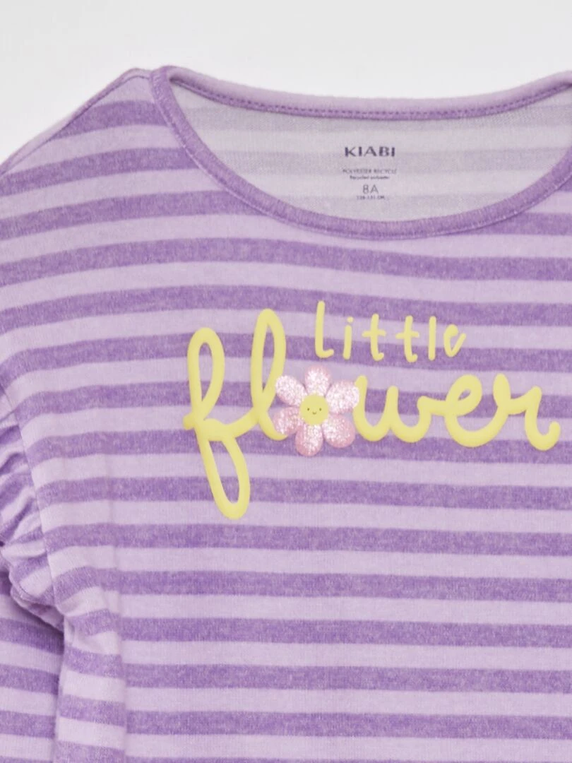 T shirt en maille doudou Violet