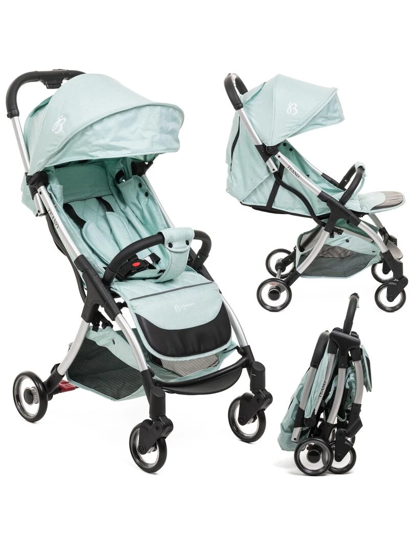 Bebelissimo Poussette bébé Citadine Ultra Compacte De 0 à 36 mois Teano vert Vert