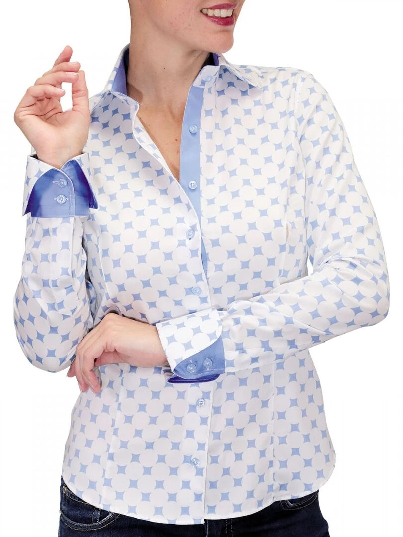 Chemise imprimée BETSY   Bleu