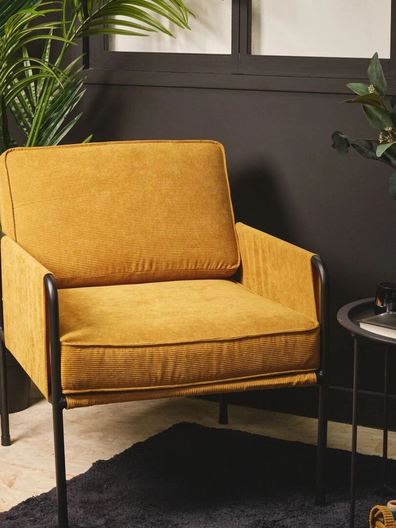 Fauteuil en tissu 'COZY' 'TODAY' Marron