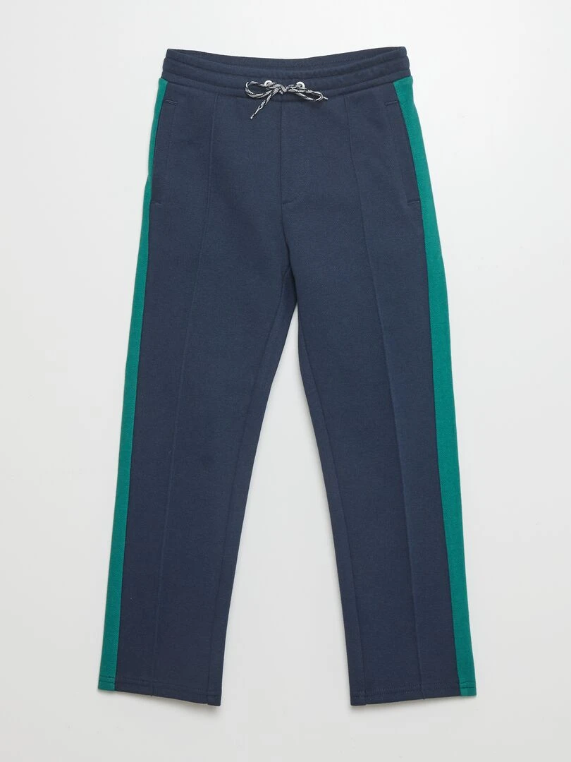 Pantalon de jogging en piqué de coton BLEU