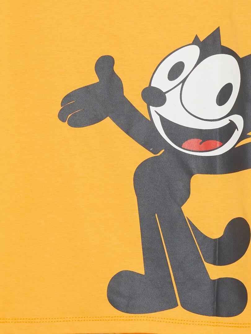 Tee shirt effet 2 en 1 'Felix The Cat'   Orange