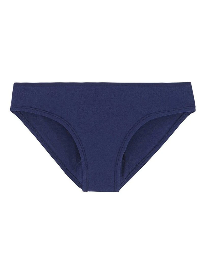 Culotte menstruelle 1ères règles en coton bio Oeko Tex Bleu