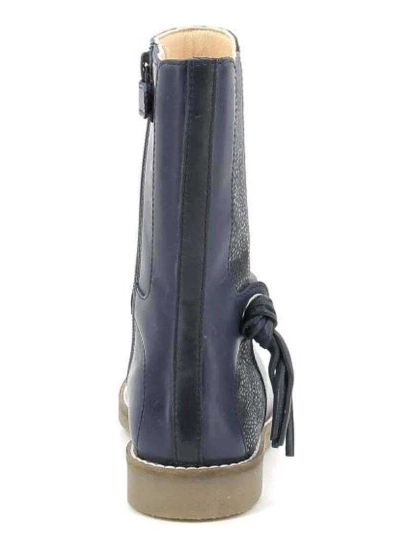 Bottes Cuir Widol   Bleu marine