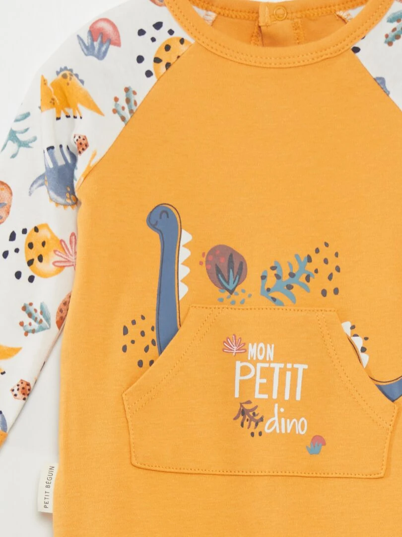 Pyjama dors bien 'dinosaures'   Jaune