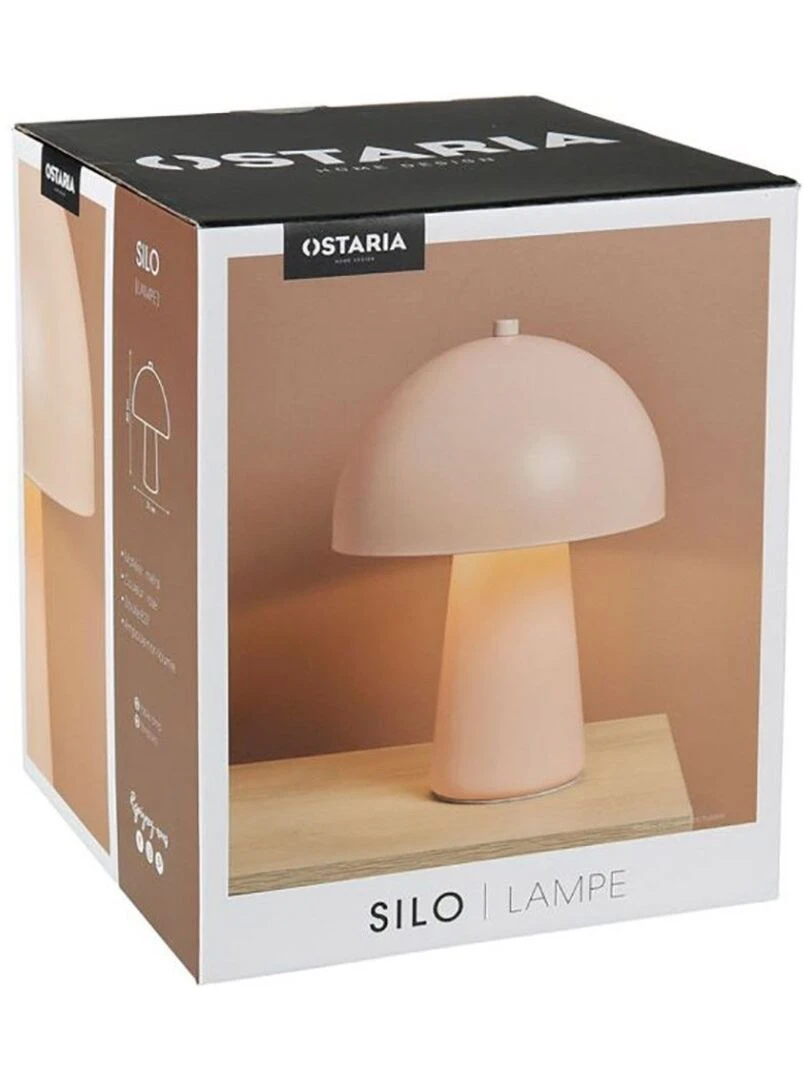 Lampe métal Silo rose   Rose