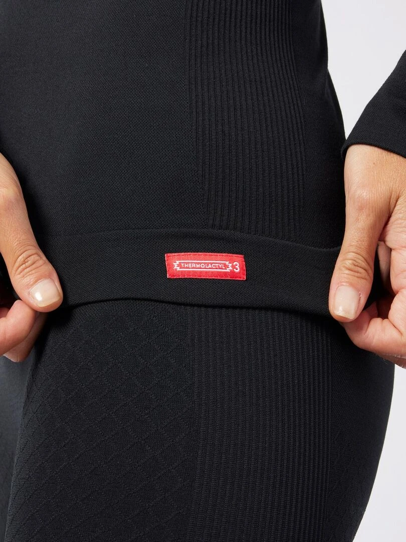 T shirt col rond Energy 3 Thermolactyl femme   DamartSport   Noir