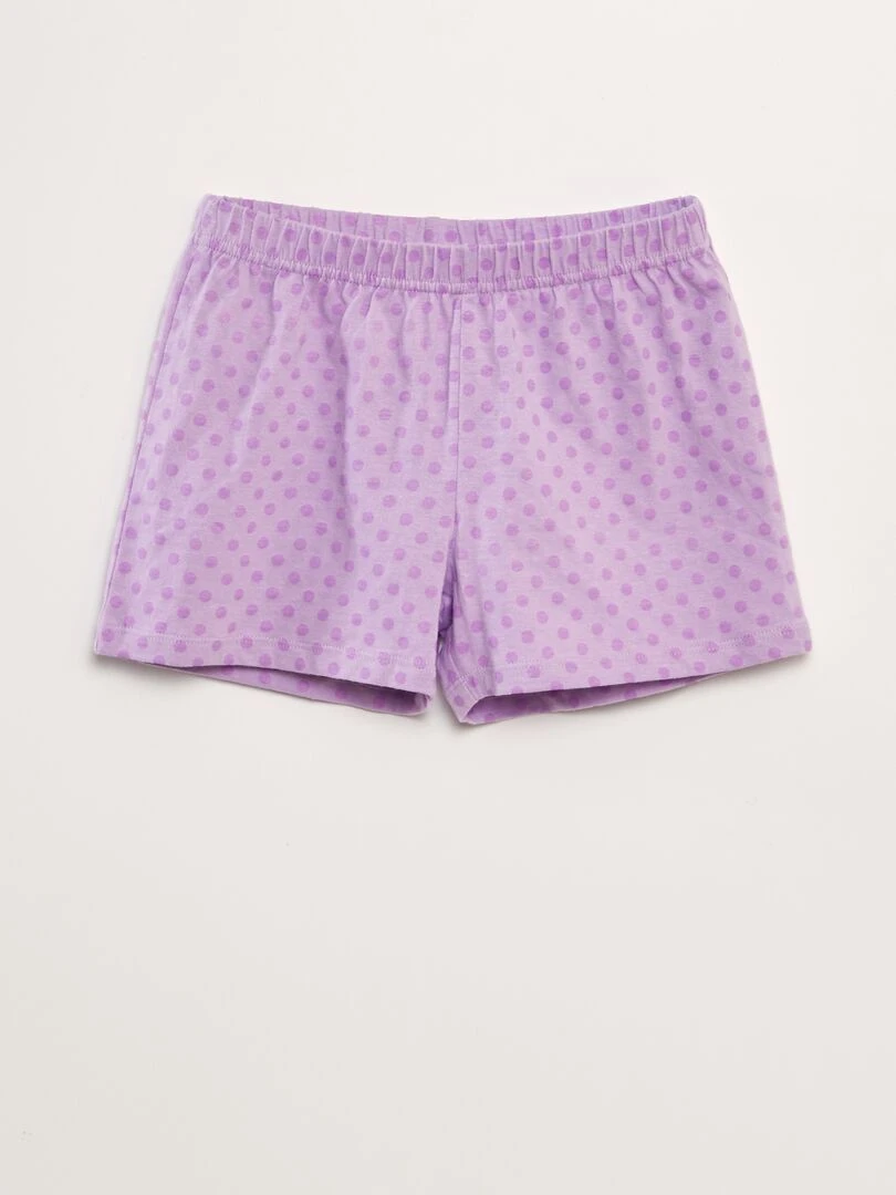 Pyjama court 'madame Chipie'   2 pièces   Blanc