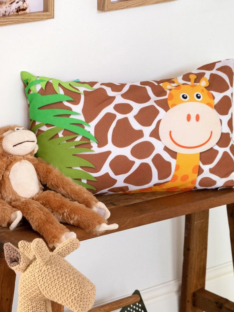 Housse de coussin Wild "Happyfriday" Blanc