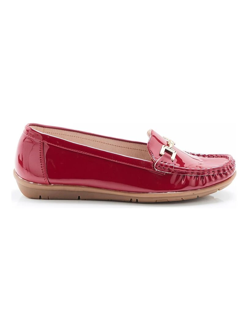 Mocassins avec boucle fantaisie   Damart   Rouge