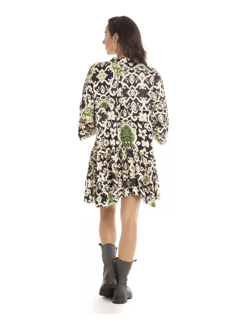 Robe mao ROMY Gérard Pasquier Noir Vert