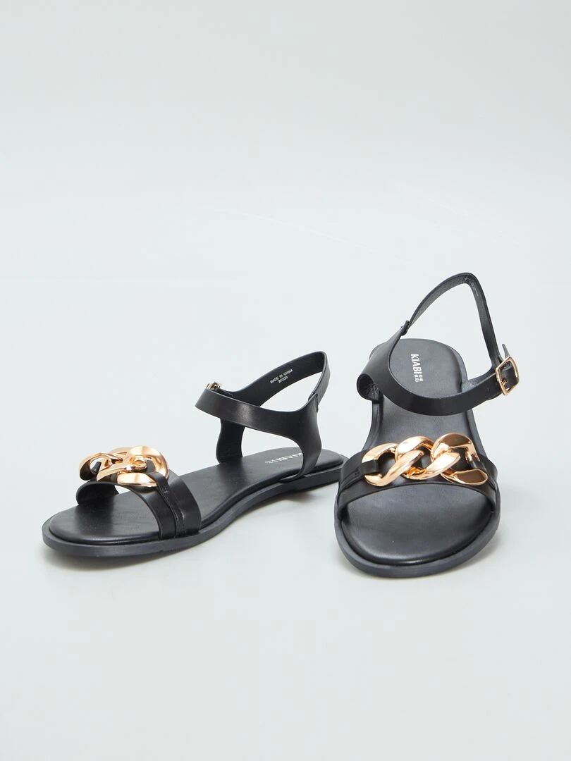 Sandales avec chaîne   noir