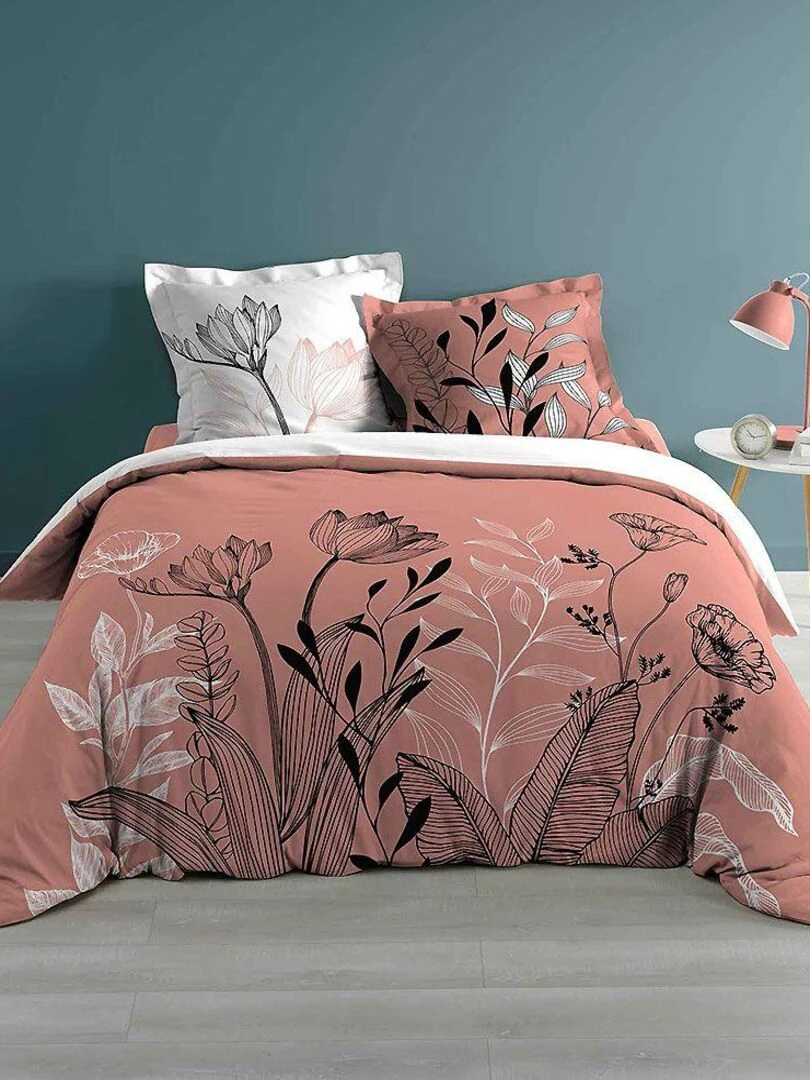 Housse de couette + 2 taies d'oreiller Amelina Rose