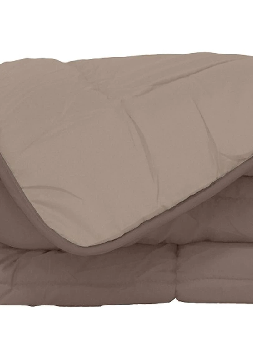 Couette d'été en microfibre bicolore Taupe