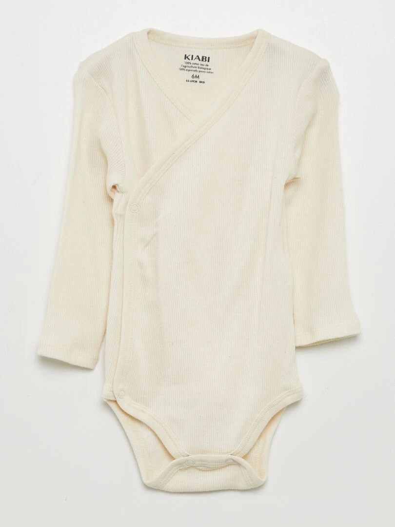 Lot de 3 bodies côtelés   Beige