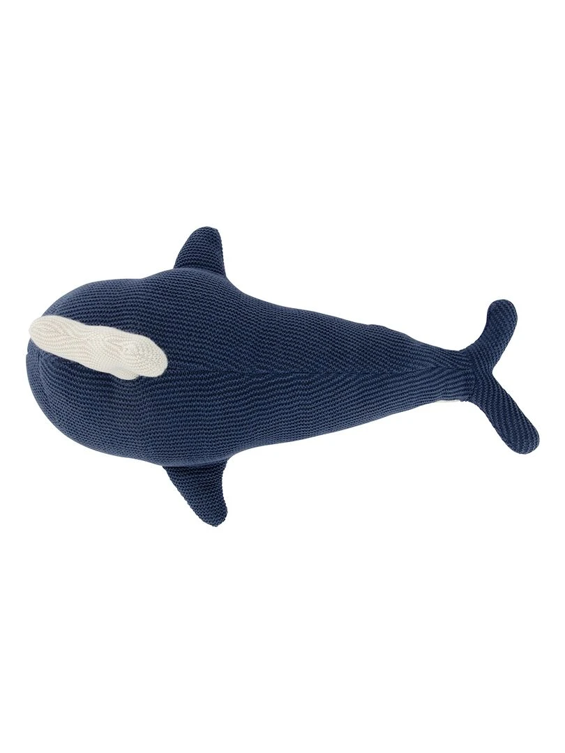 Peluche baleine crochet en coton   Bleu roi