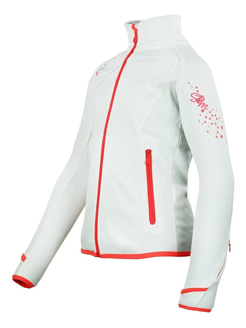 Blouson polarshell fille GACLIMATE   PEAK MOUNTAIN   Blanc