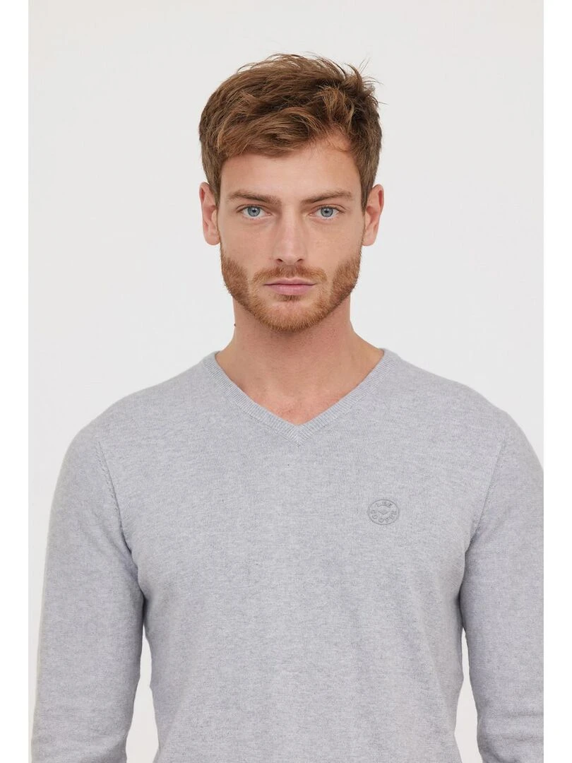 Lee Cooper   Pull coton regular CIFAR   Gris chiné