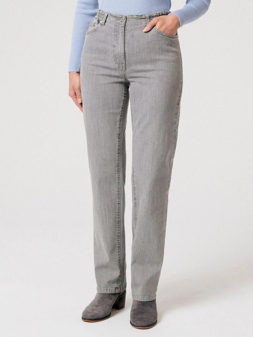 Jean 5 poches extensible Damart Gris