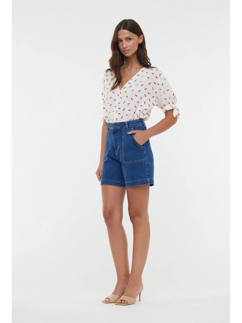 Lee Cooper   Jupe coton high flare NOKE   Bleu