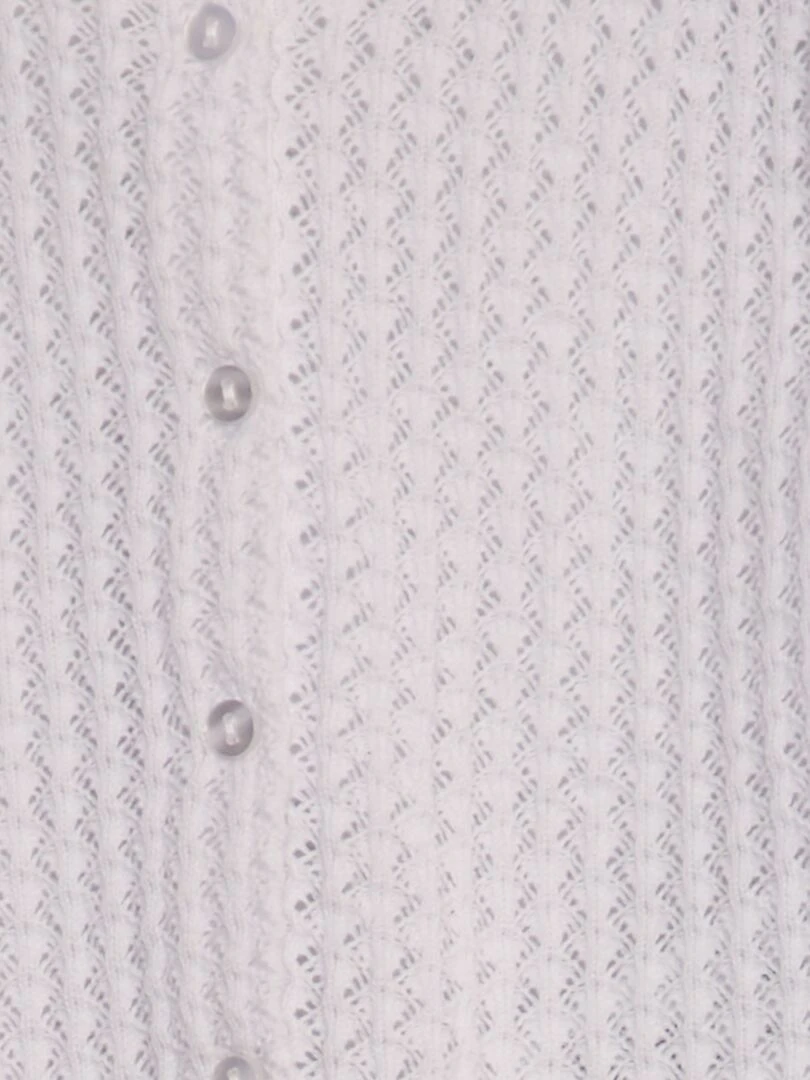 Gilet maille fantaisie   blanc