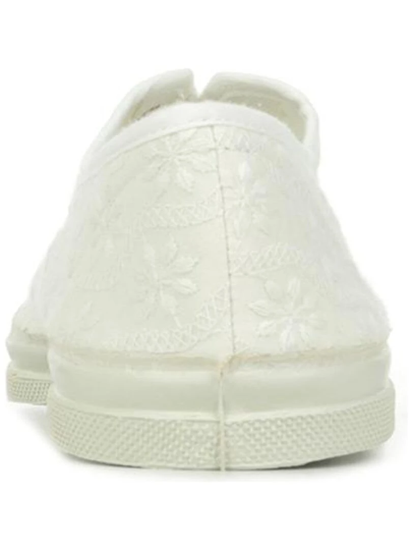 Tennis à Lacets Bensimon Broderie Anglaise   Beige