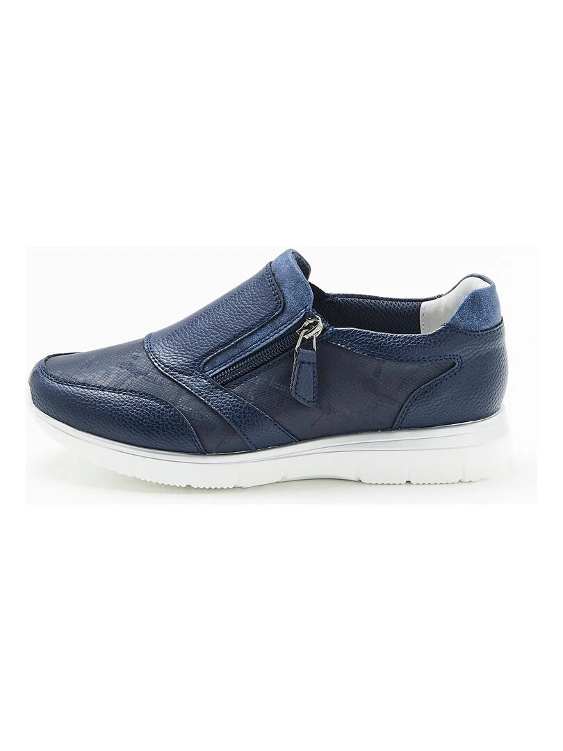 Baskets zippées fantaisie Amortyl Damart Bleu marine