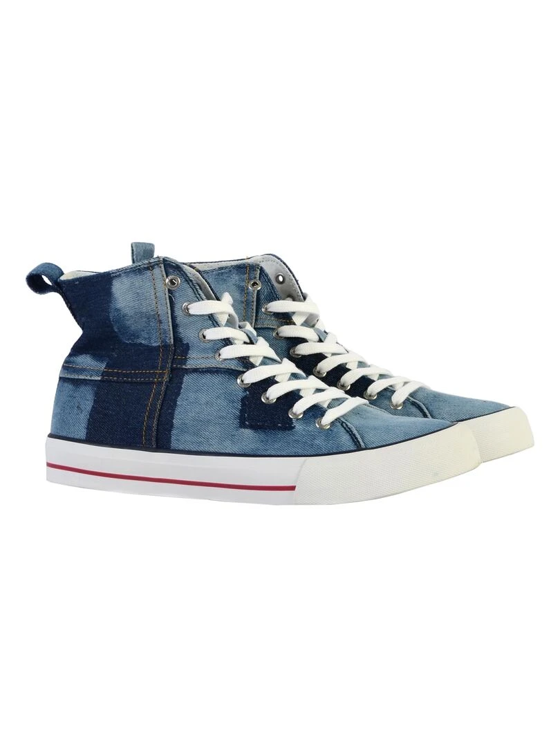 Basket Montante à Lacets Desigual Beta Travel patch   Bleu