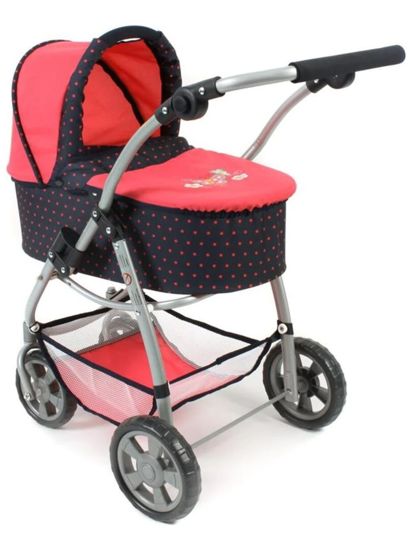 La poussette pour poupées combinée 3 en 1 EMOTION "ALL IN" Corail à pois N/A
