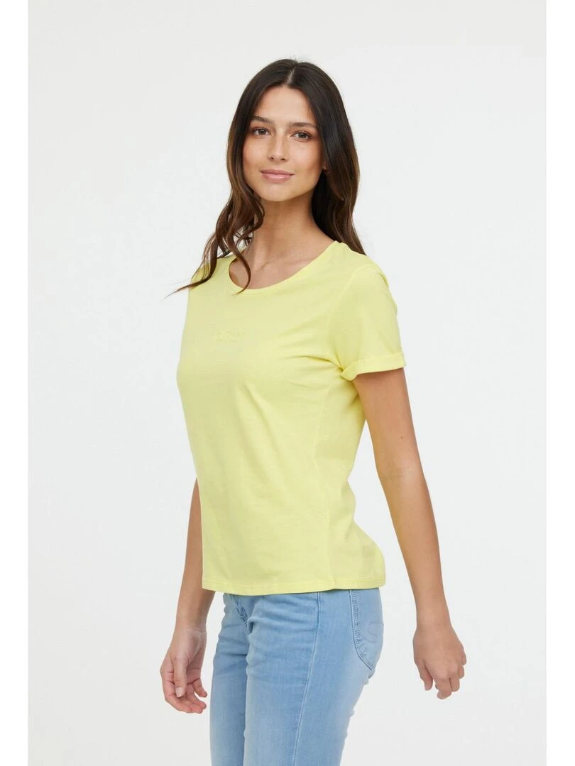 Lee Cooper T Shirt coton ARARI MC Jaune citron