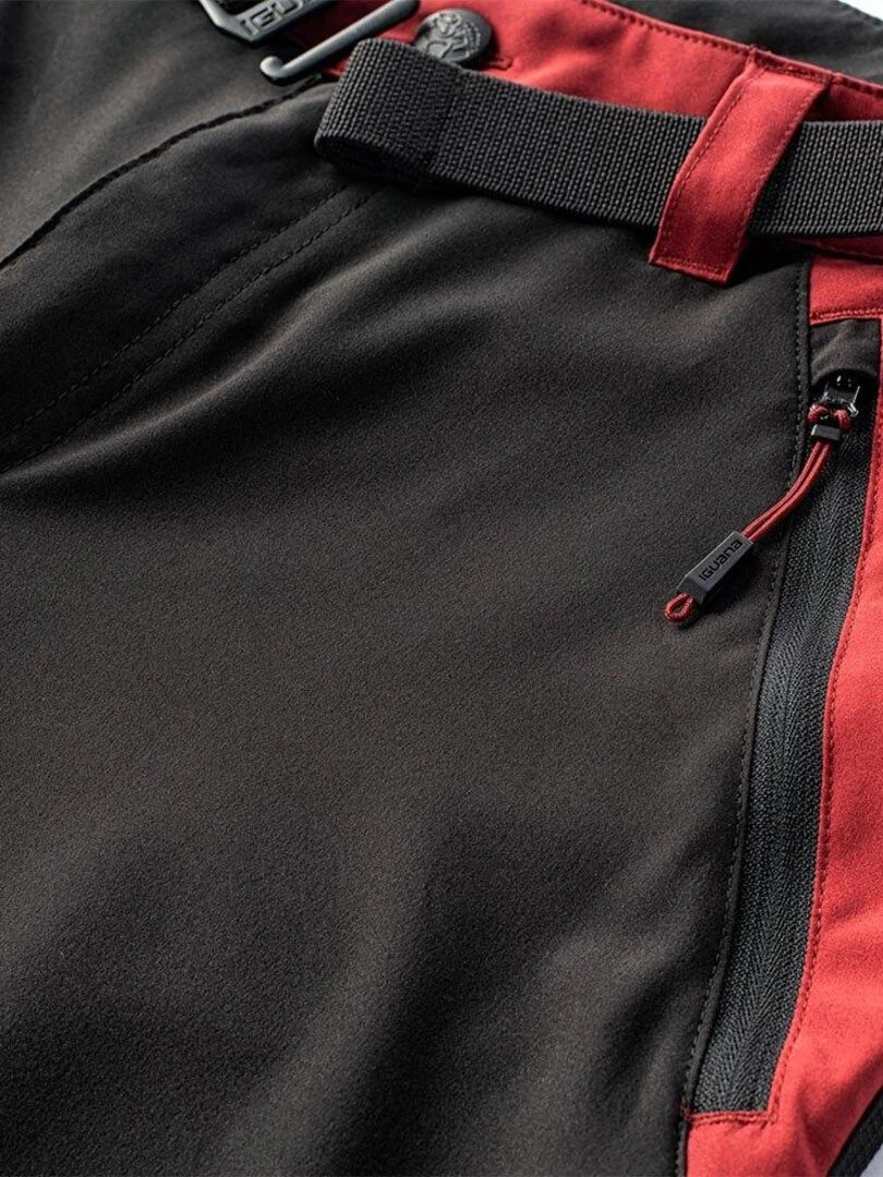 Iguana   Pantalon de randonnée AVILO   Noir Rouge